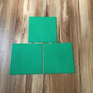 BRIKS 10"x10" Green  Lot Of 3 Classic Baseplates Compatible W All Major Brand